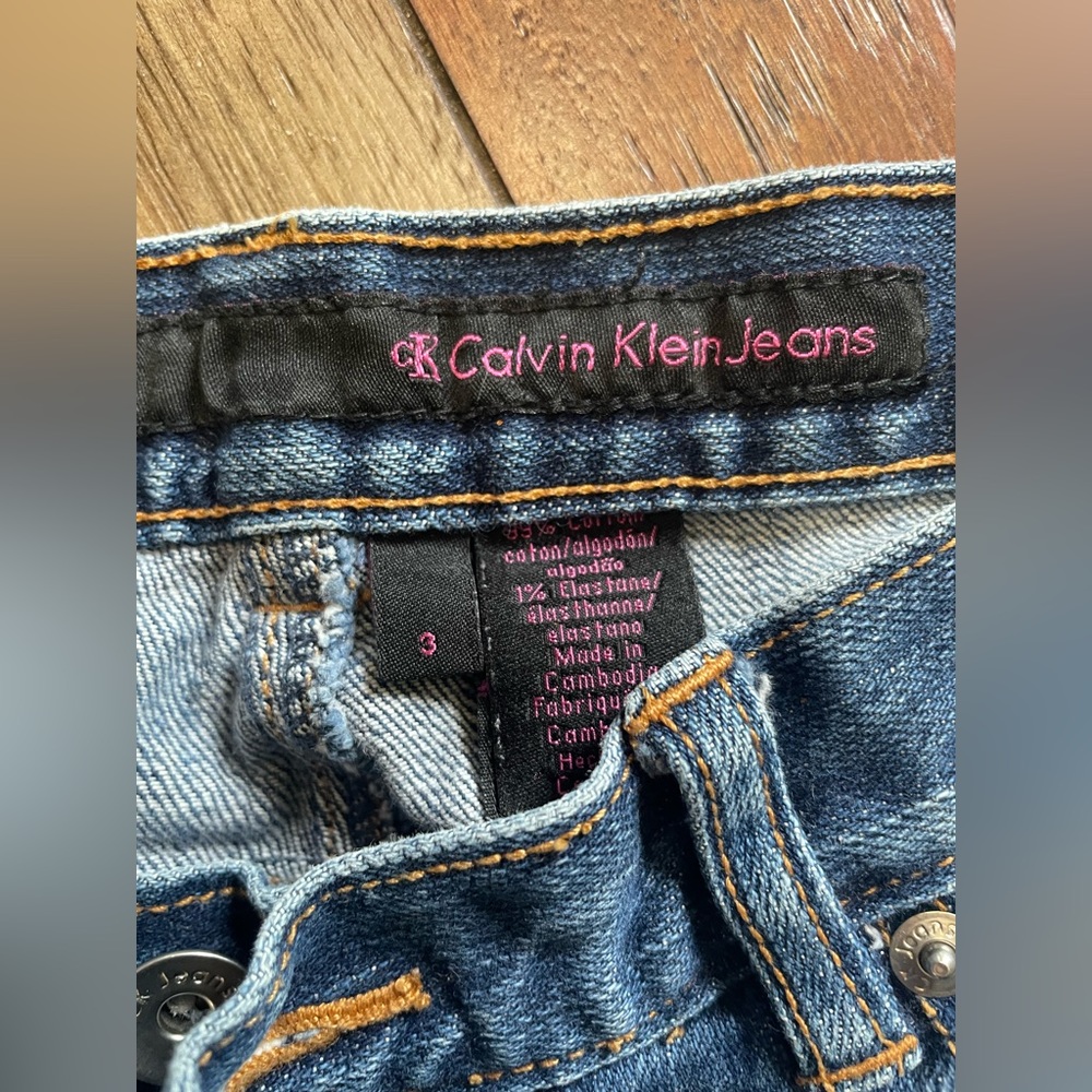 Size 3 Calvin Klein blue jeans